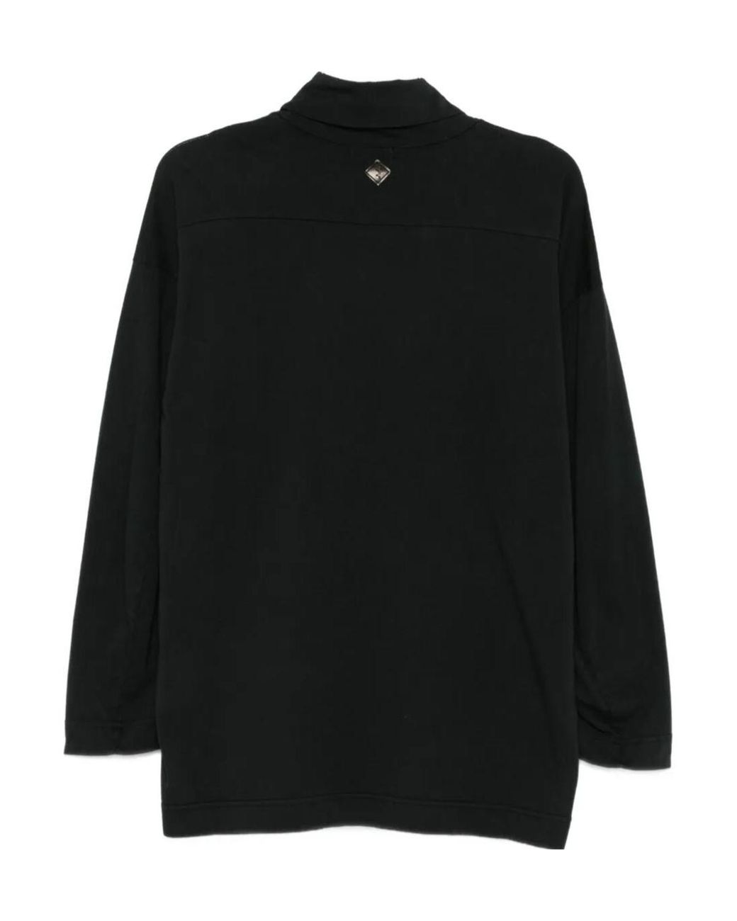 Haikure Black Ivy High-Neck Long-Sleeve T-Shirt