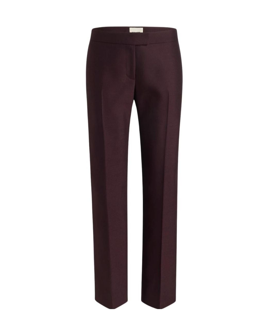 Khaite Purple Callen Pleated-Front Trousers