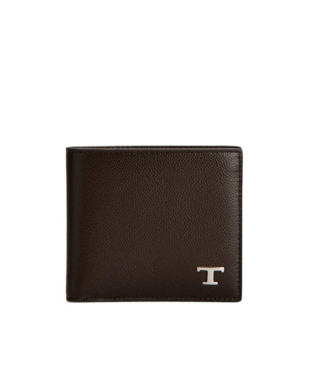 Tod's Brown Logo-Plaque Bi-Fold Wallet for men
