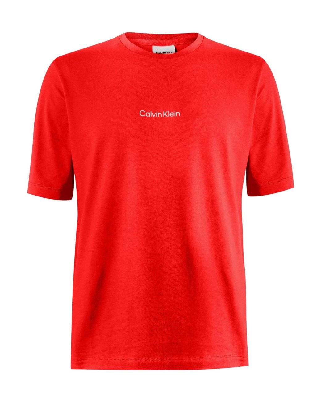 Calvin Klein Red Solid Color T-Shirt for men