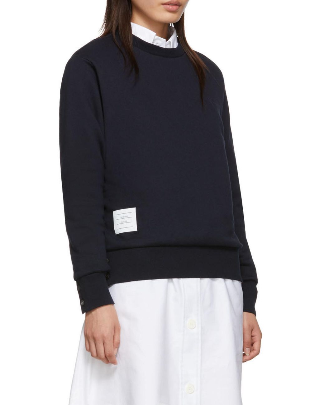 Thom Browne Blue Rwb-Striped Crewneck Sweatshirt