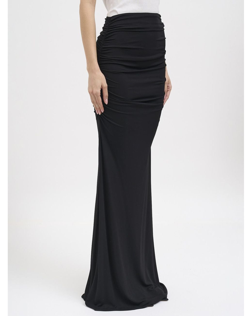 Elisabetta Franchi Black Pleated Skirt