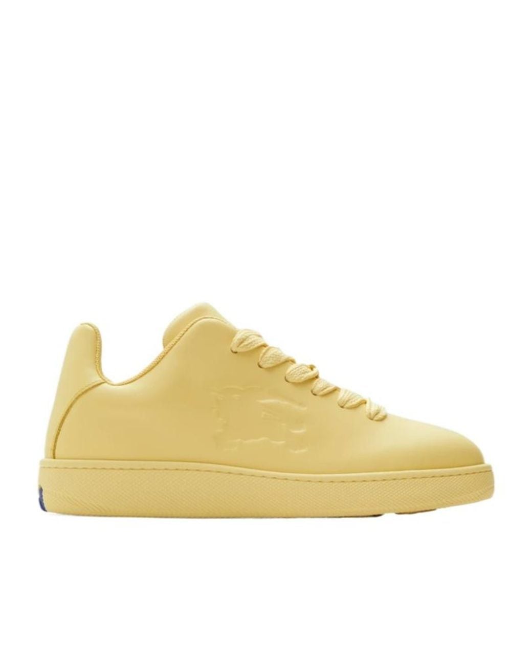 Burberry Yellow Box Logo Emboosed Low-Top Sneakers for men