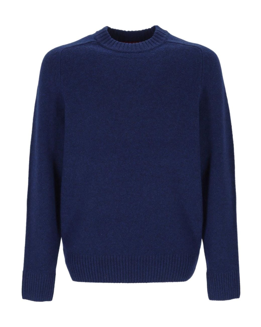 Barbour Blue Crew Neck Knit Sweater for men