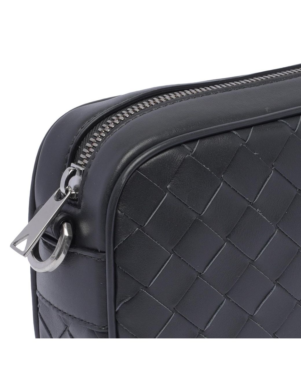 Bottega Veneta Gray Mini Intrecciato Camera Bag for men