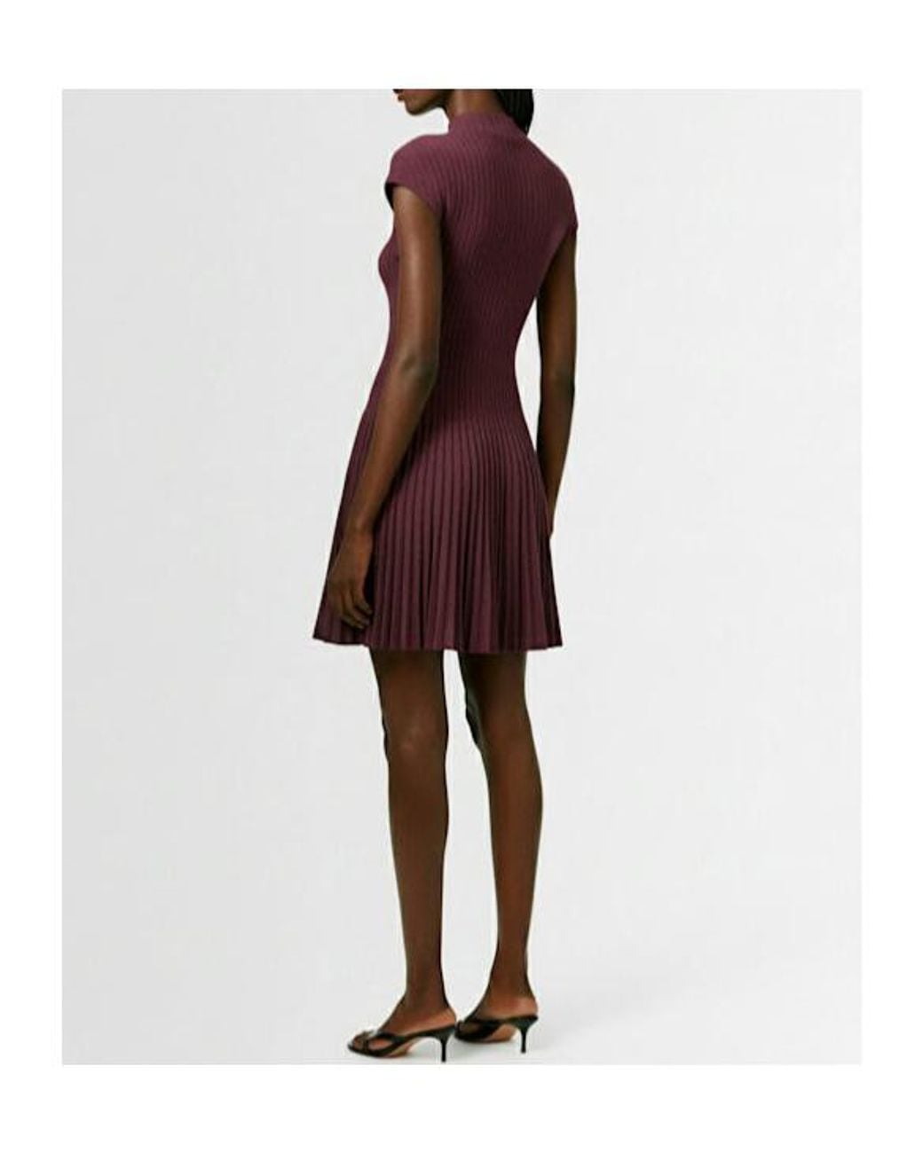 Magda Butrym Purple Pleated Cotton Mini Dress