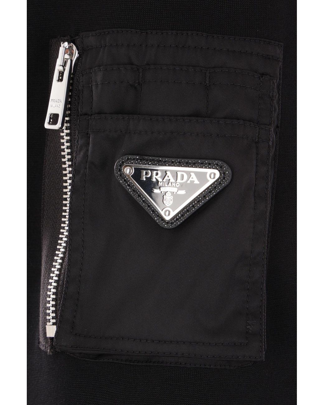 Prada Black Long-Sleeved Hoodie for men