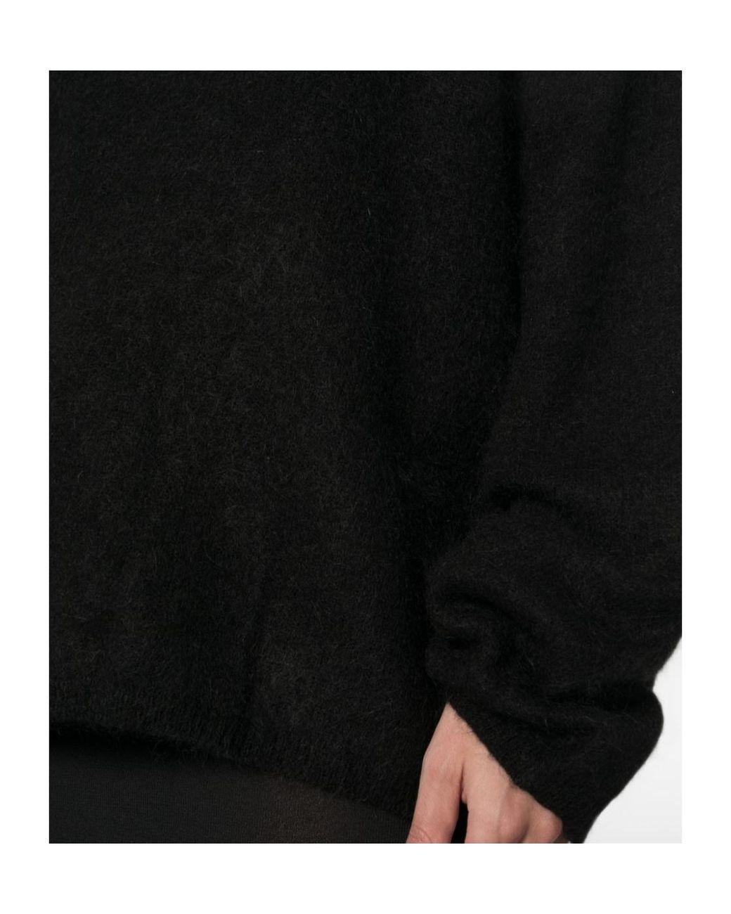 Frankie Shop Black Crew-Neck Oversized Sweater
