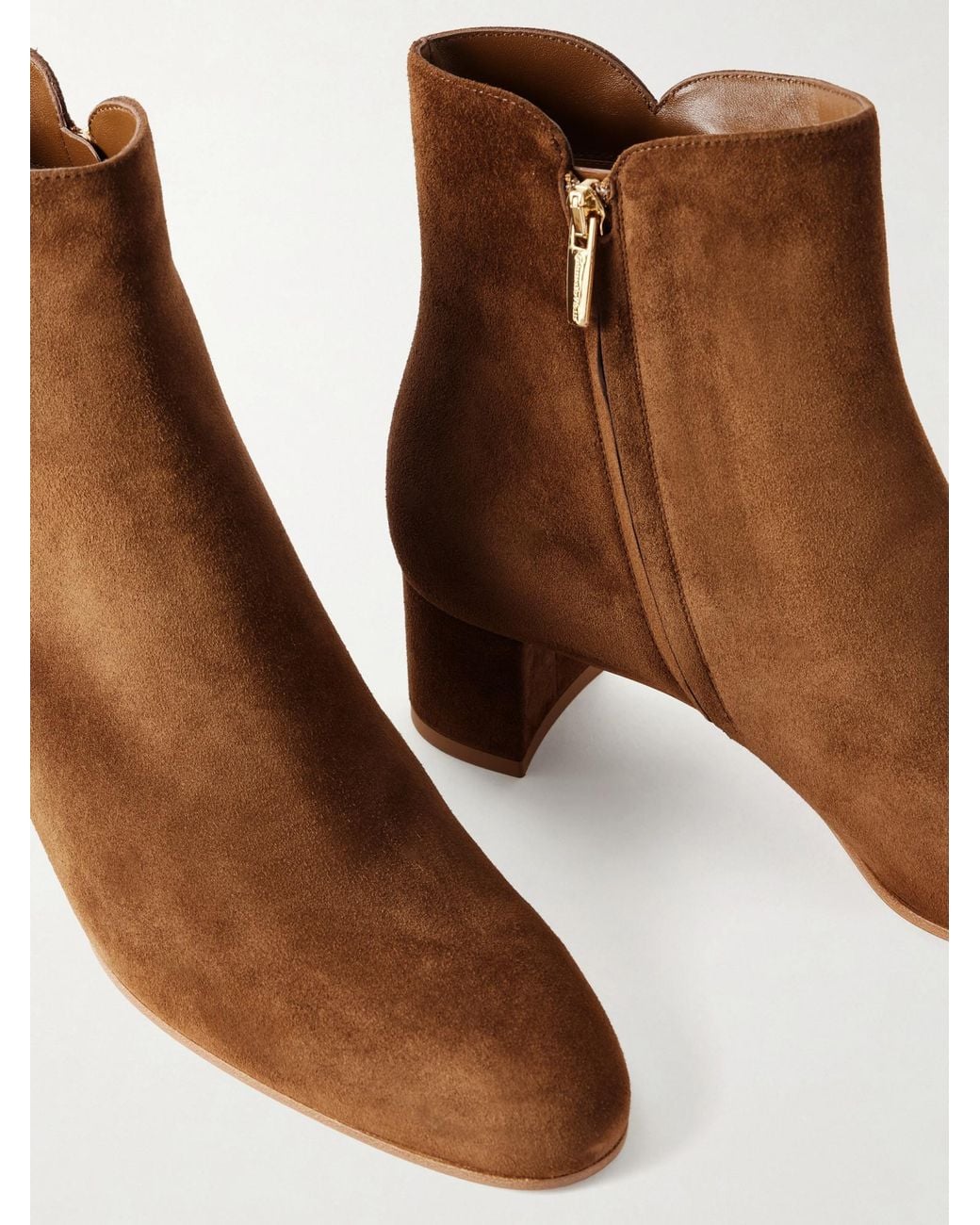 Gianvito Rossi Brown 55 Suede Ankle-Boots
