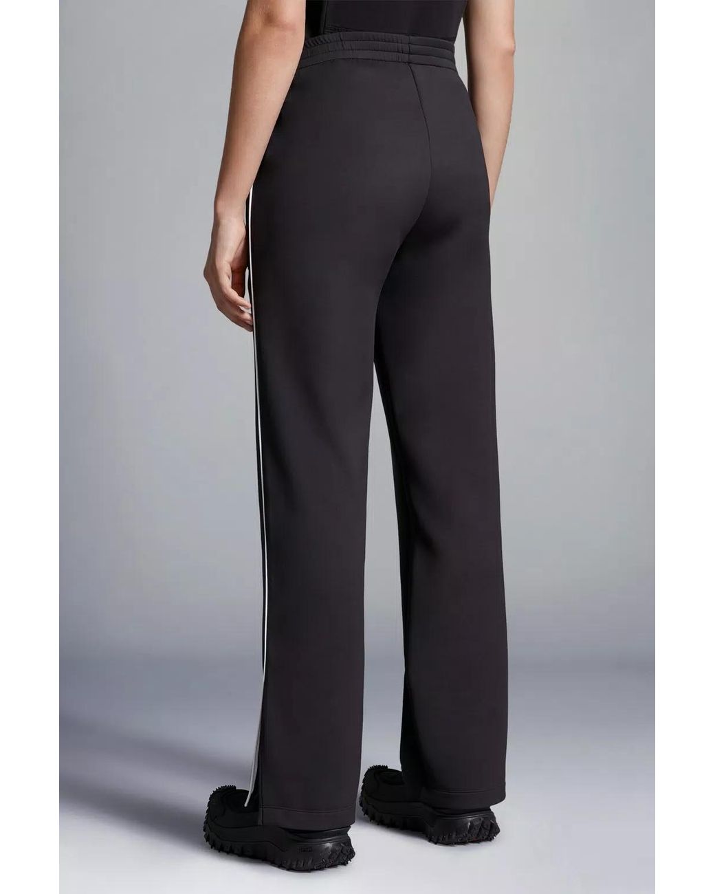 Moncler Black Neoprene Trackpants