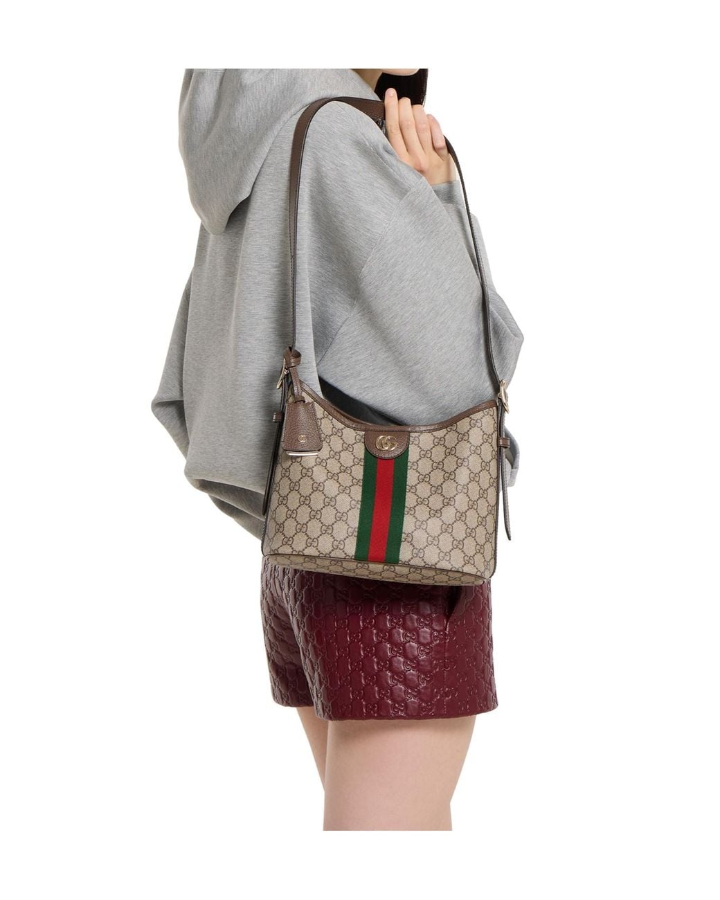Gucci Gray Ophidia Small Shoulder Bag