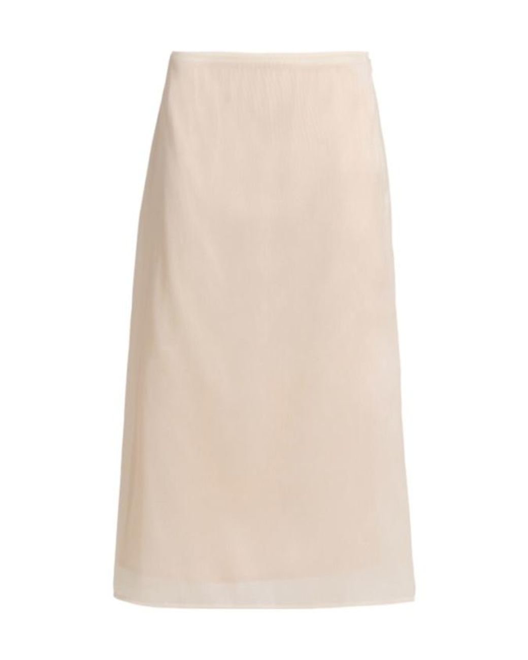 Fabiana Filippi Natural Poly Blend A-Line Midi Skirt