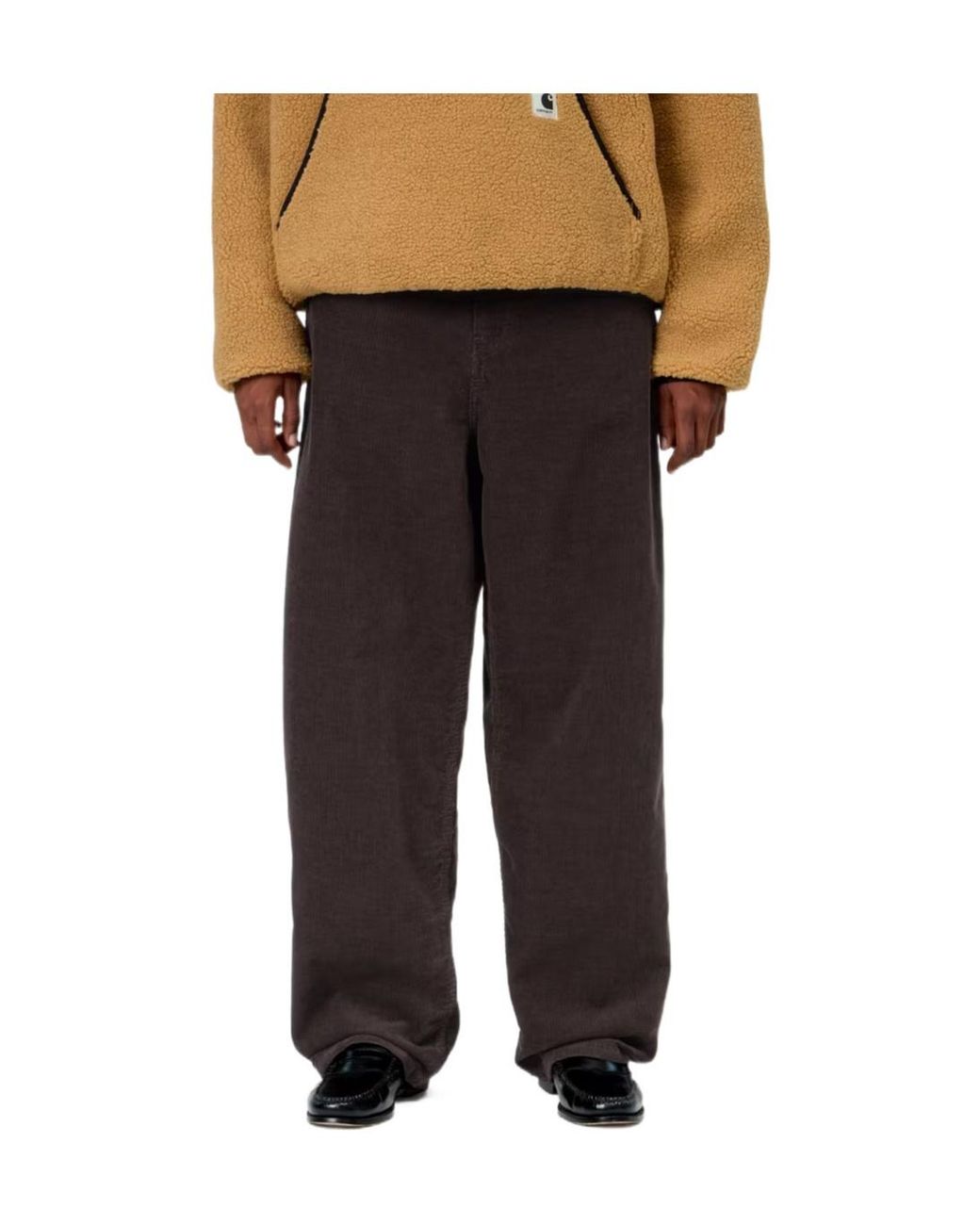 Carhartt Brown Brandon Corduroy Logo-Patch Trousers