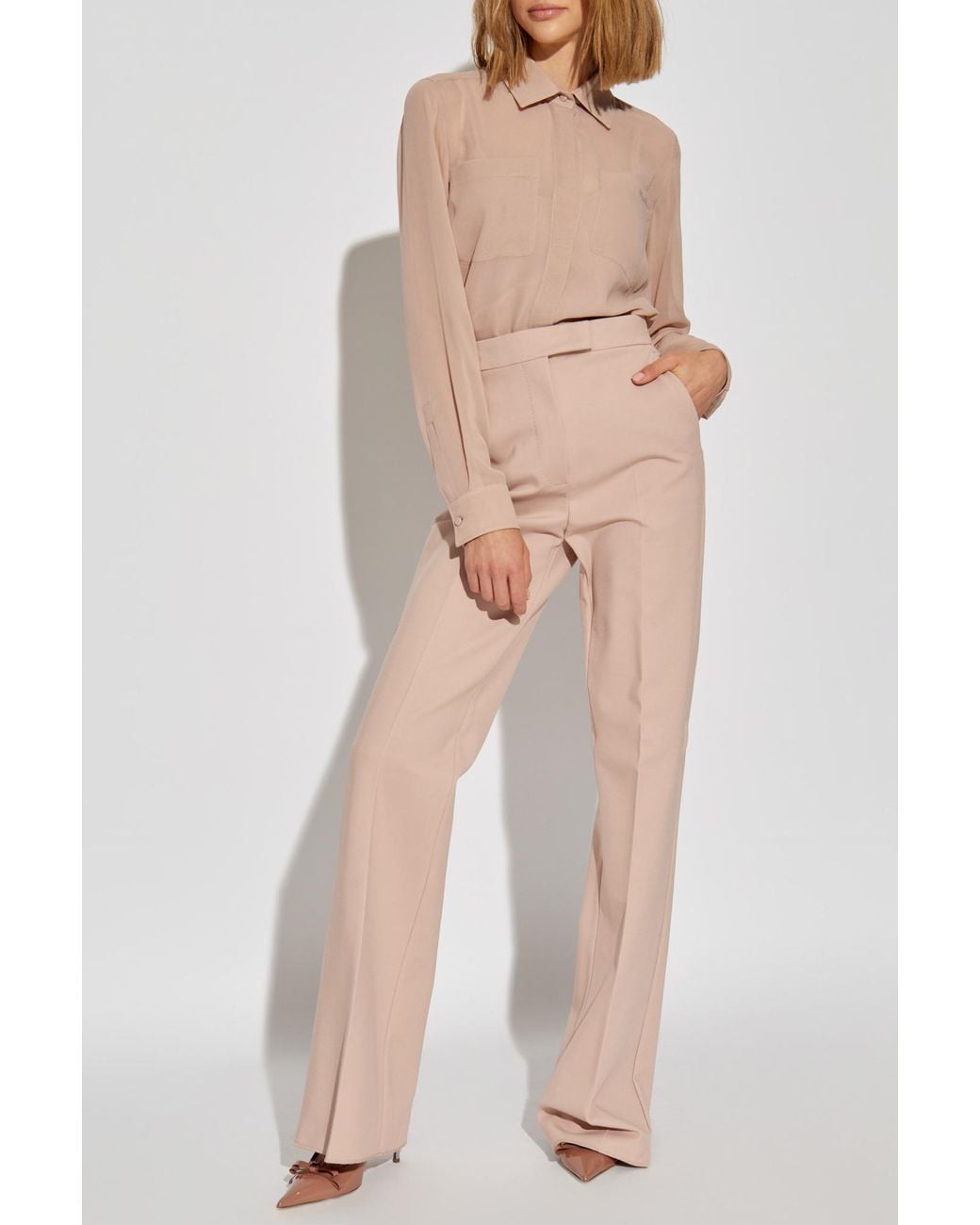 Max Mara Natural Norcia Flared Trousers