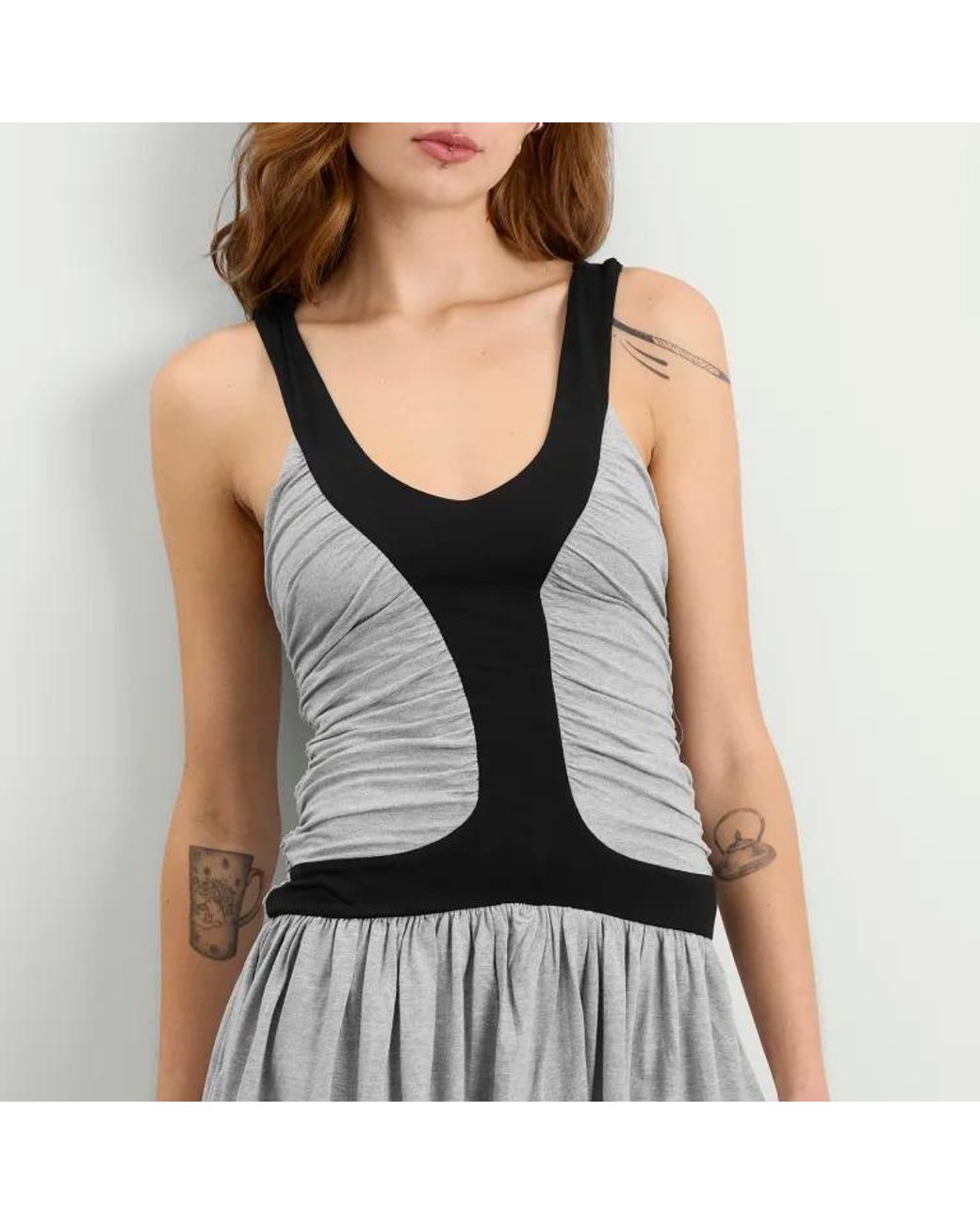 GIMAGUAS Black Molly Pleated Mini Dress