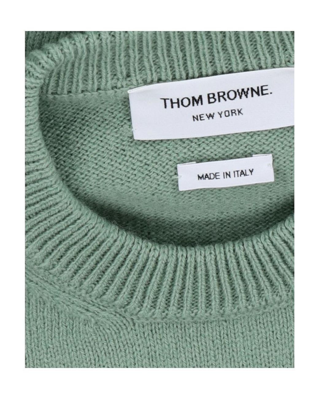 Thom Browne Green Bar Stripe Cardigan for men