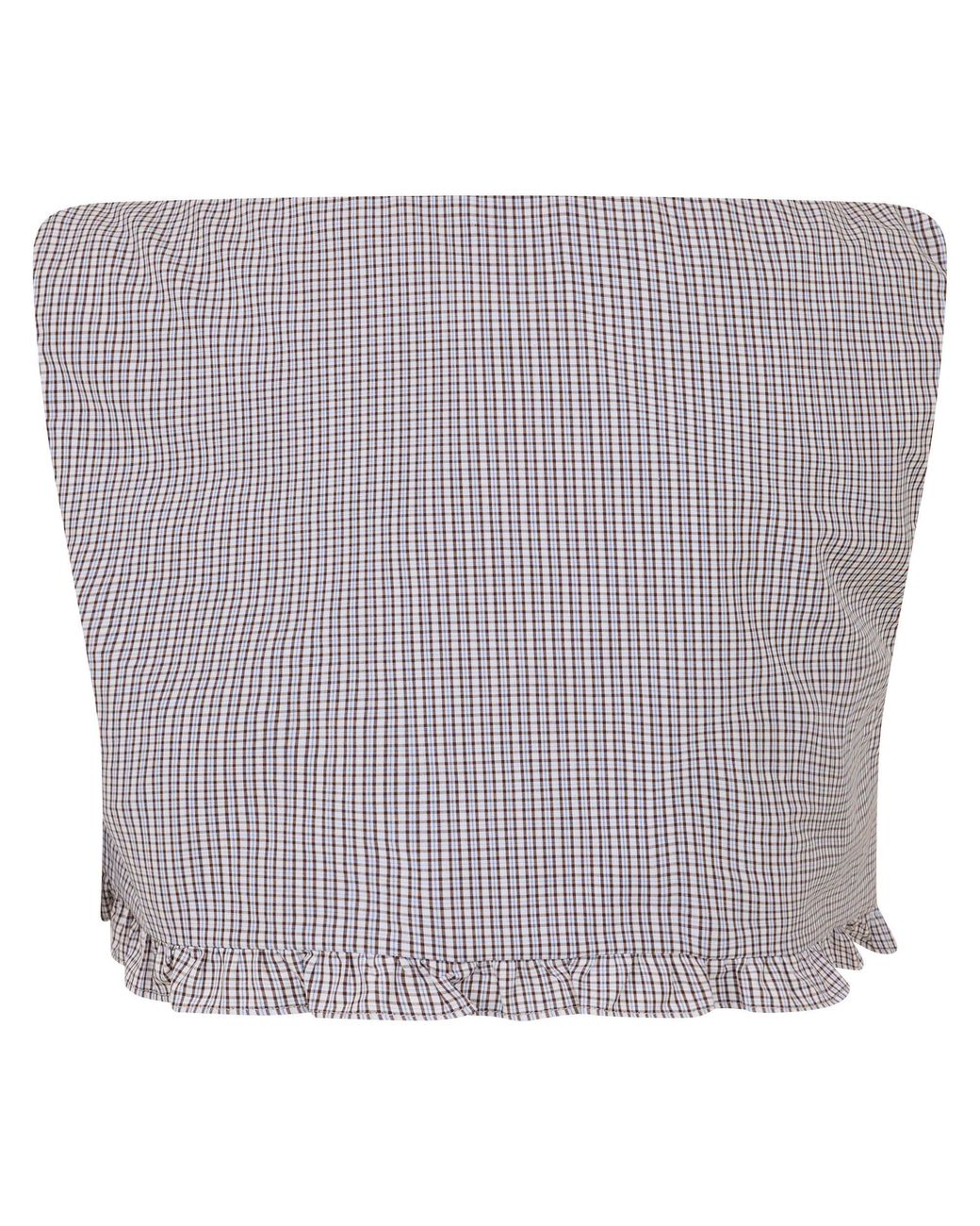 Miu Miu Gray Check Top Crop