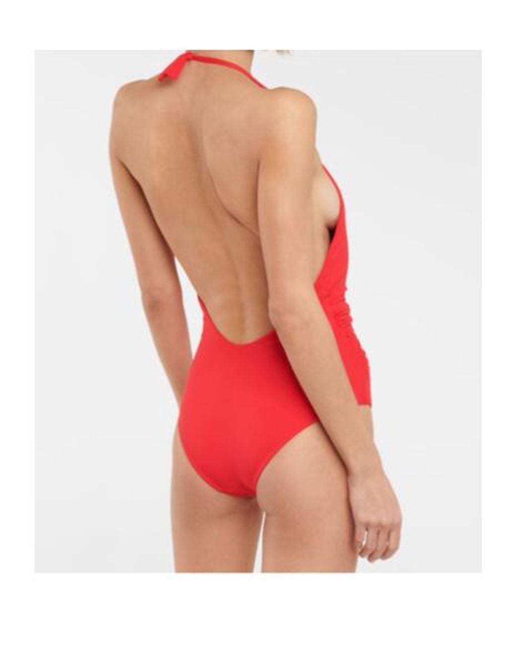 Melissa Odabash Red Tahiti Halterneck Swimsuit