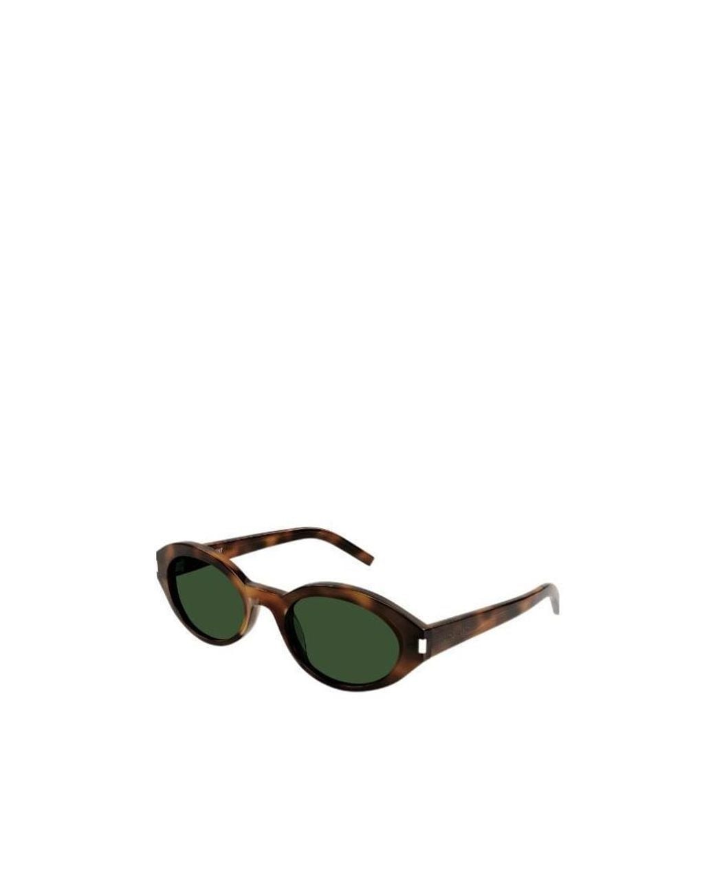 Saint Laurent White Eyewear Oval Frame Sunglasses
