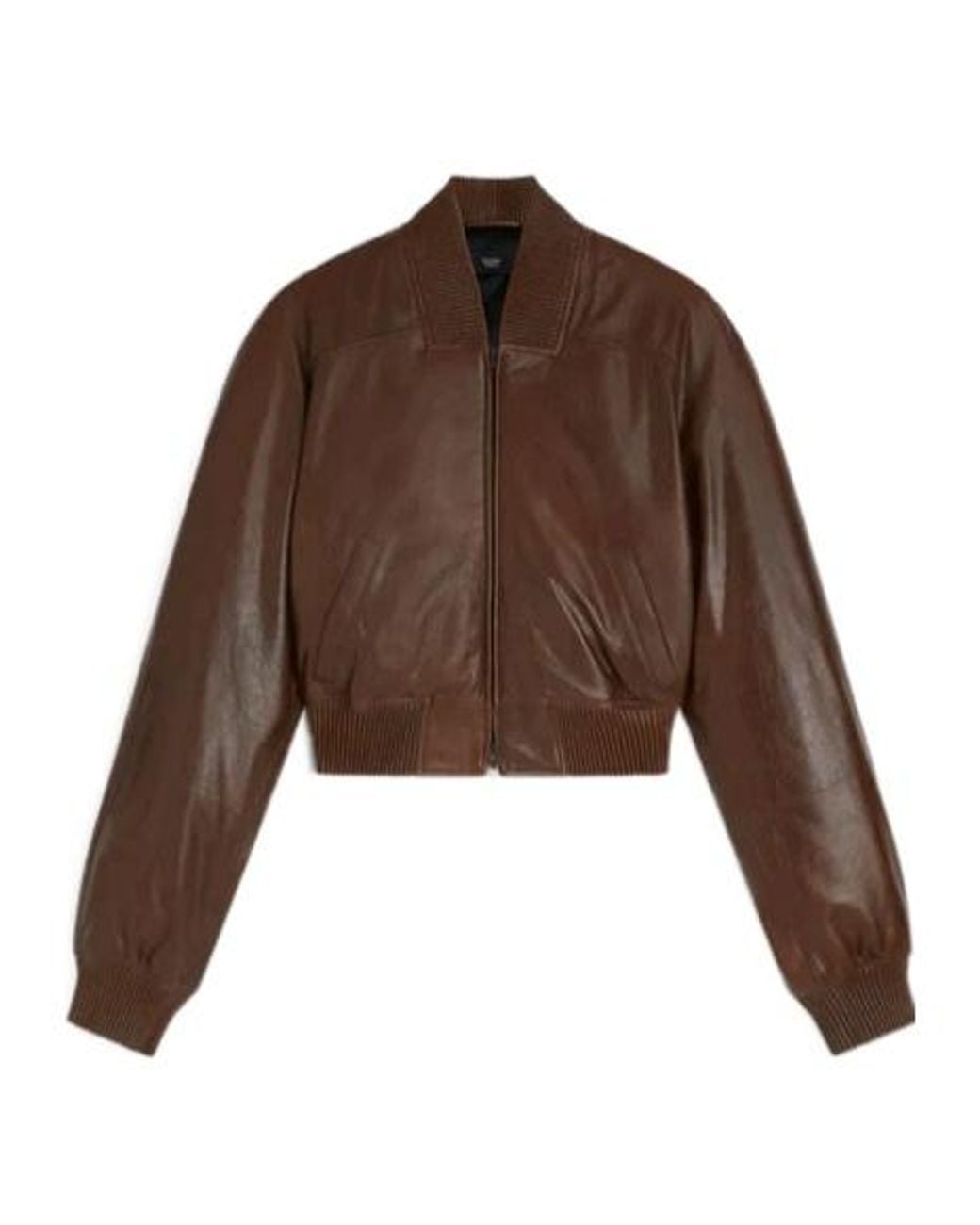 Phoebe Philo Brown Pilot Leather Jacket