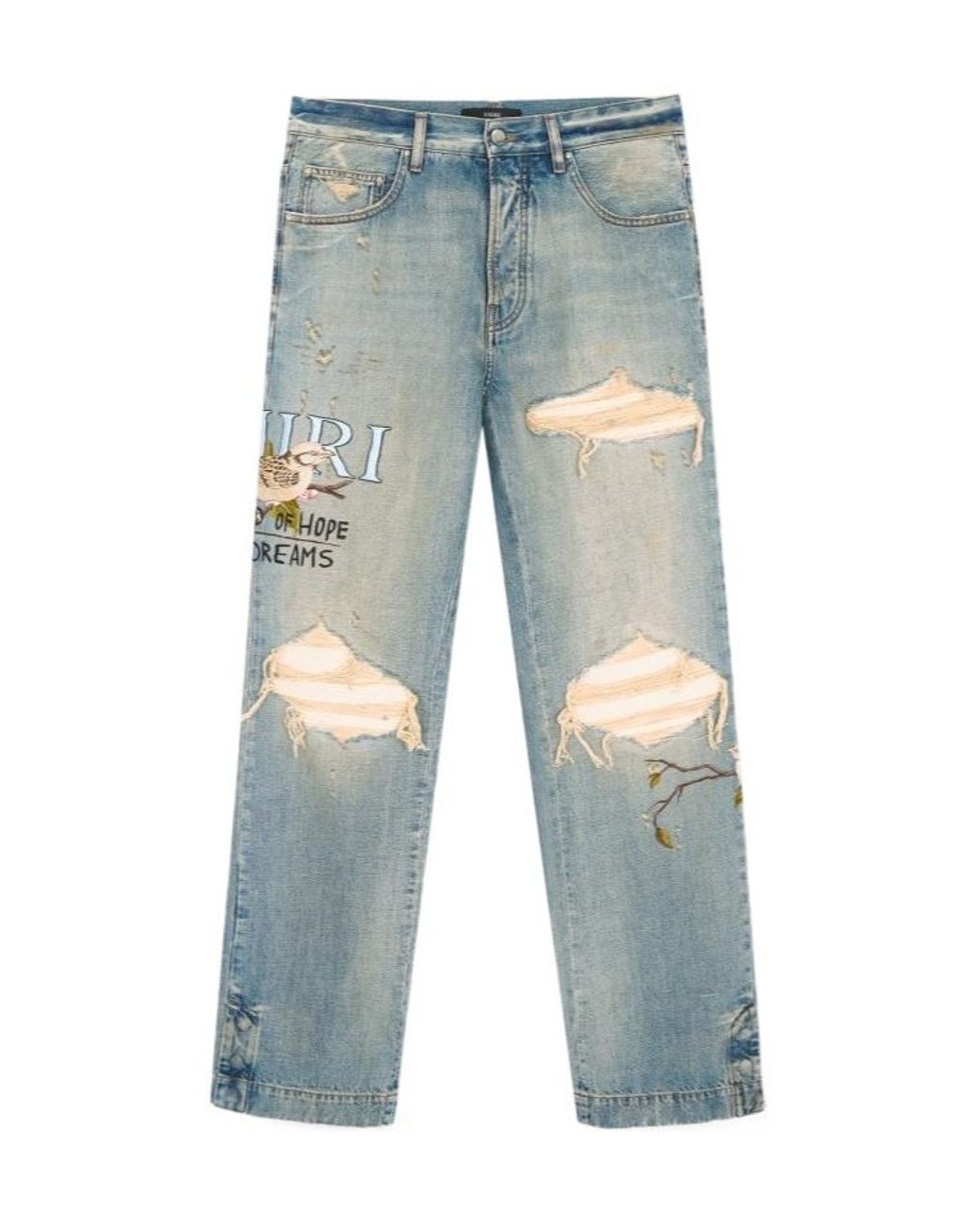 Amiri Blue Distressed Jeans for men