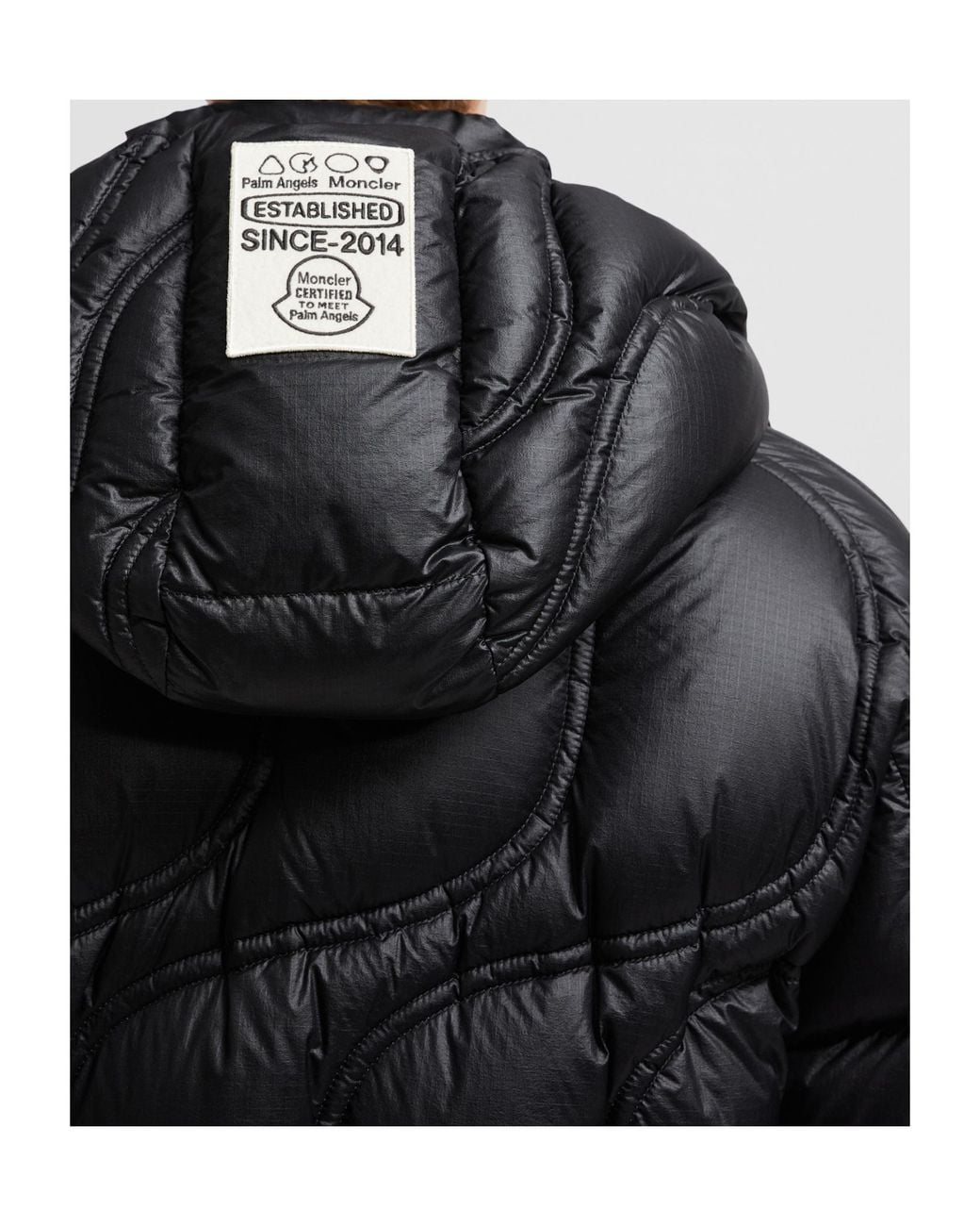 Moncler Black X Palm Angels Cherith Hooded Short Down Jacket