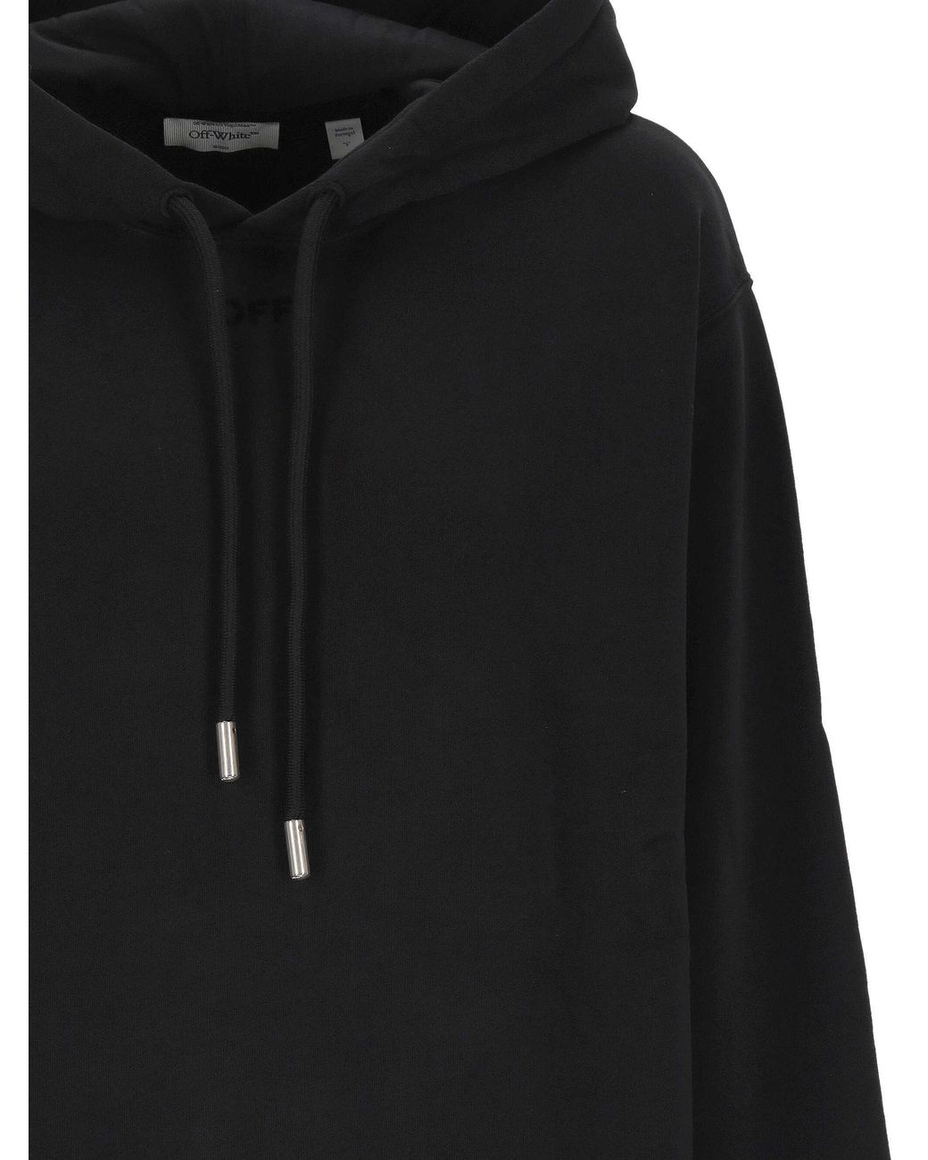 Off-White c/o Virgil Abloh Black Drawstring Long-Sleeved Hoodie