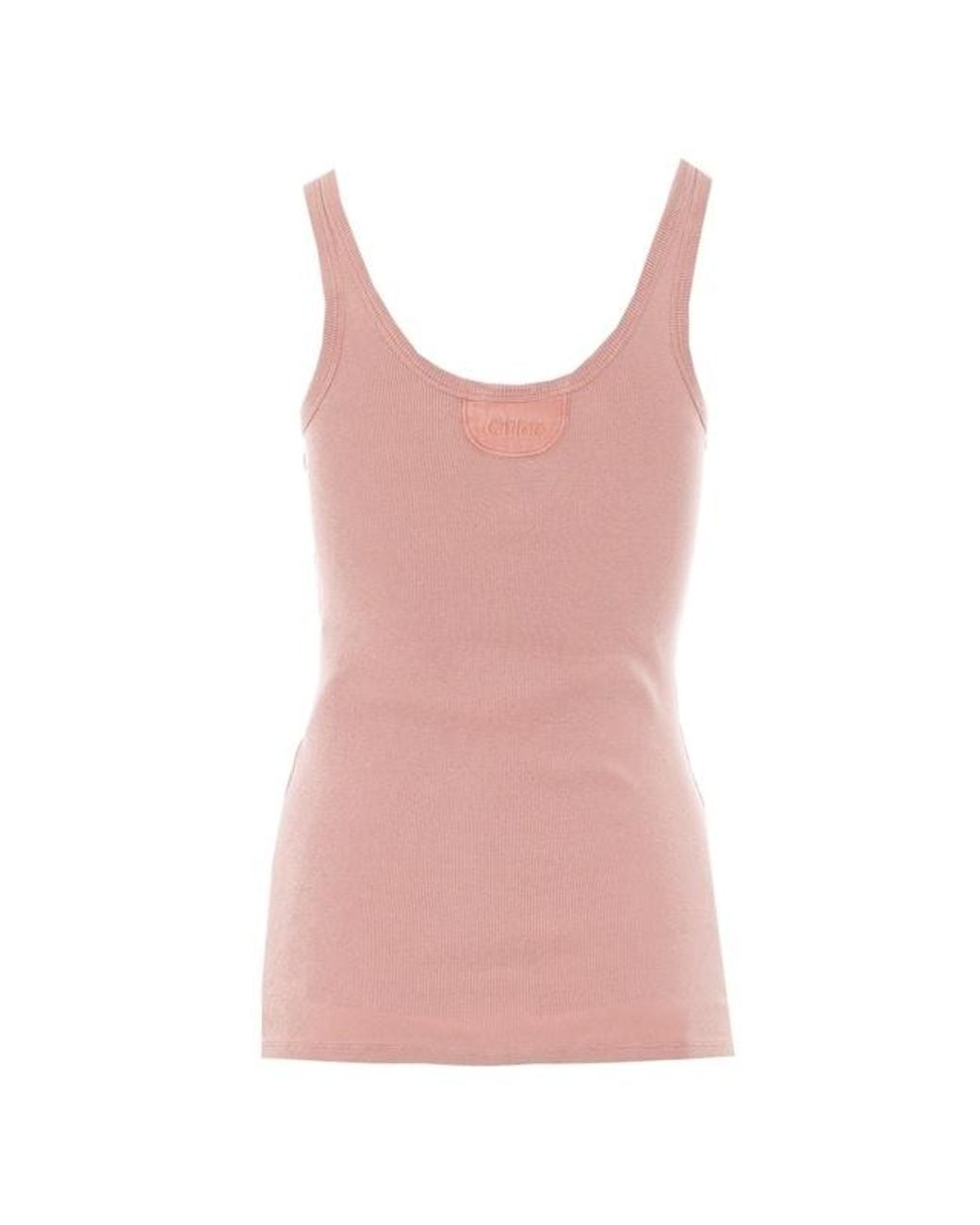 Chloé Pink Cut-Out Cotton Top