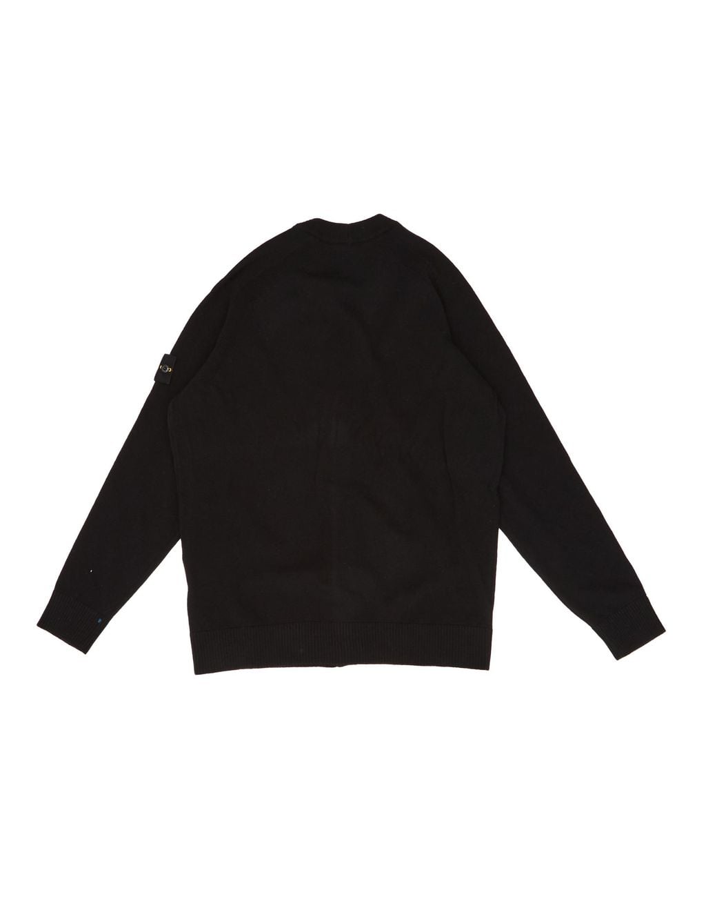 Stone Island Black V-Neck Button-Up Cardigan for men