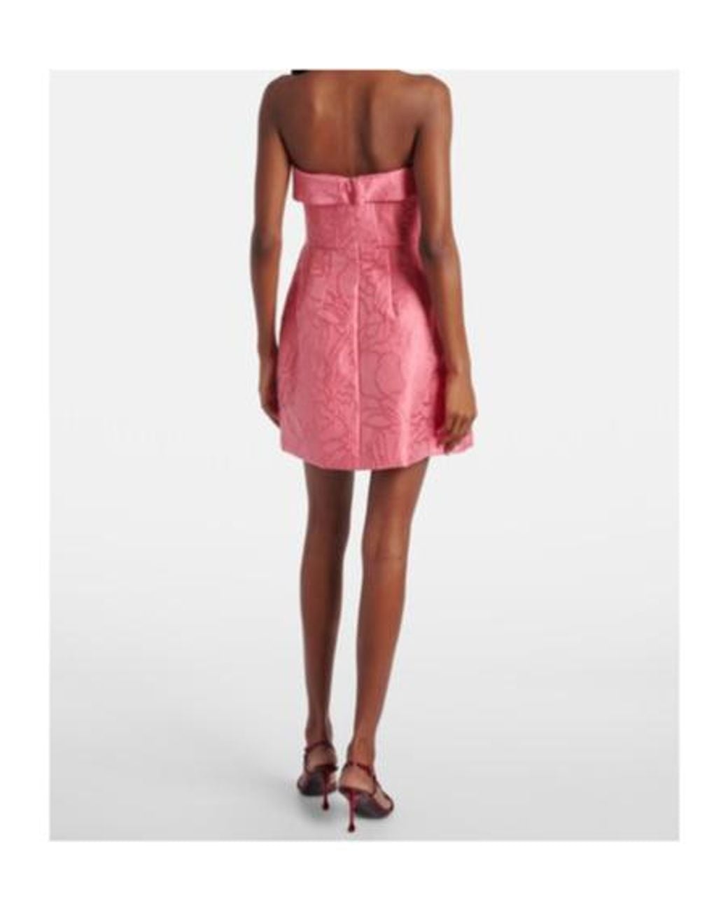 Rebecca Vallance Pink Petra Strapless Satin Minidress