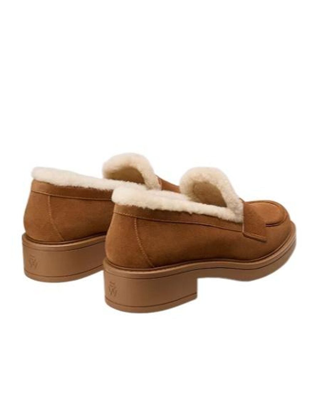 Stuart Weitzman Brown Celia Lite Shearling Loafer
