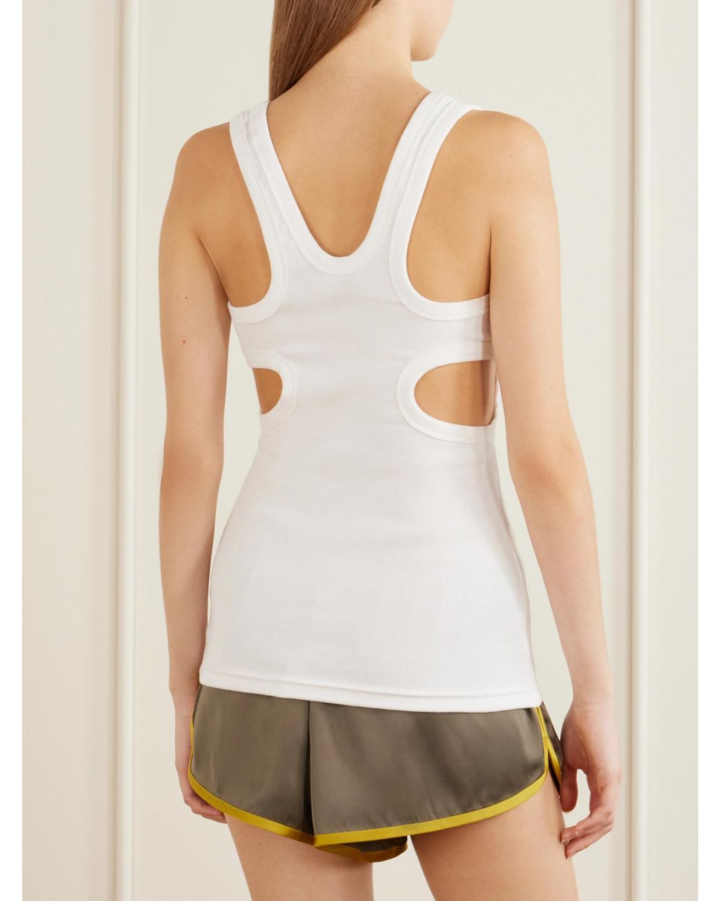 Tibi White Casual Tank Top