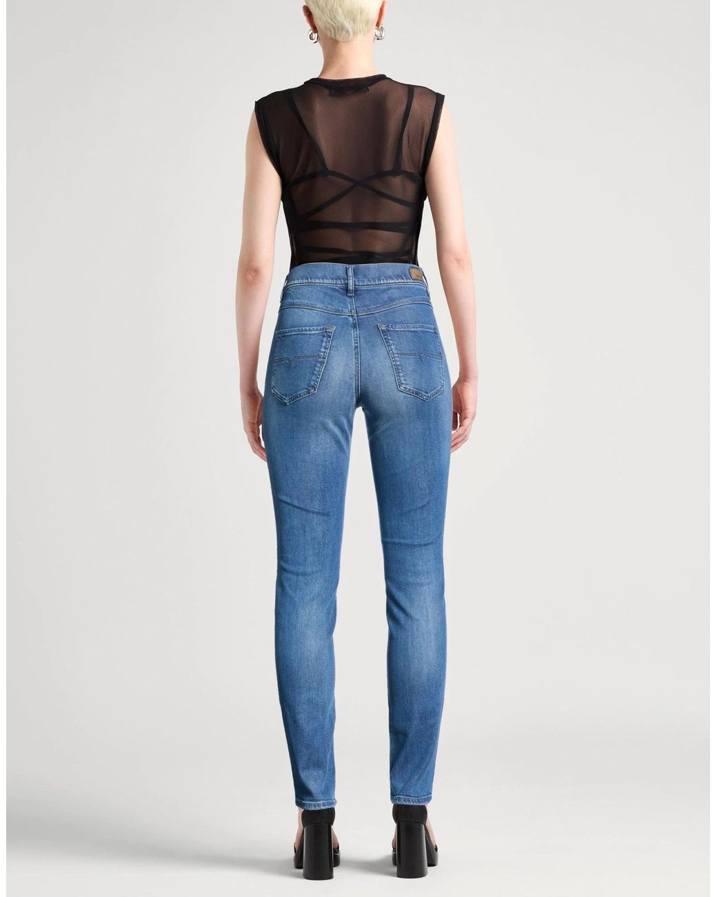 DIESEL Blue Mid-Rise Skinny Jeans