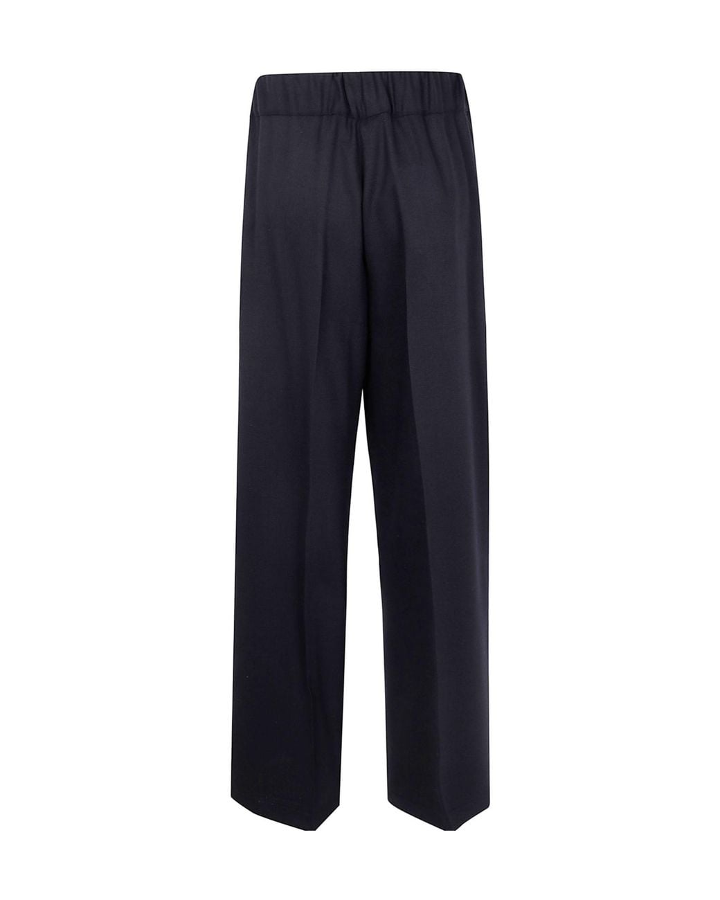 Semicouture Blue Pleat-Detail Trousers