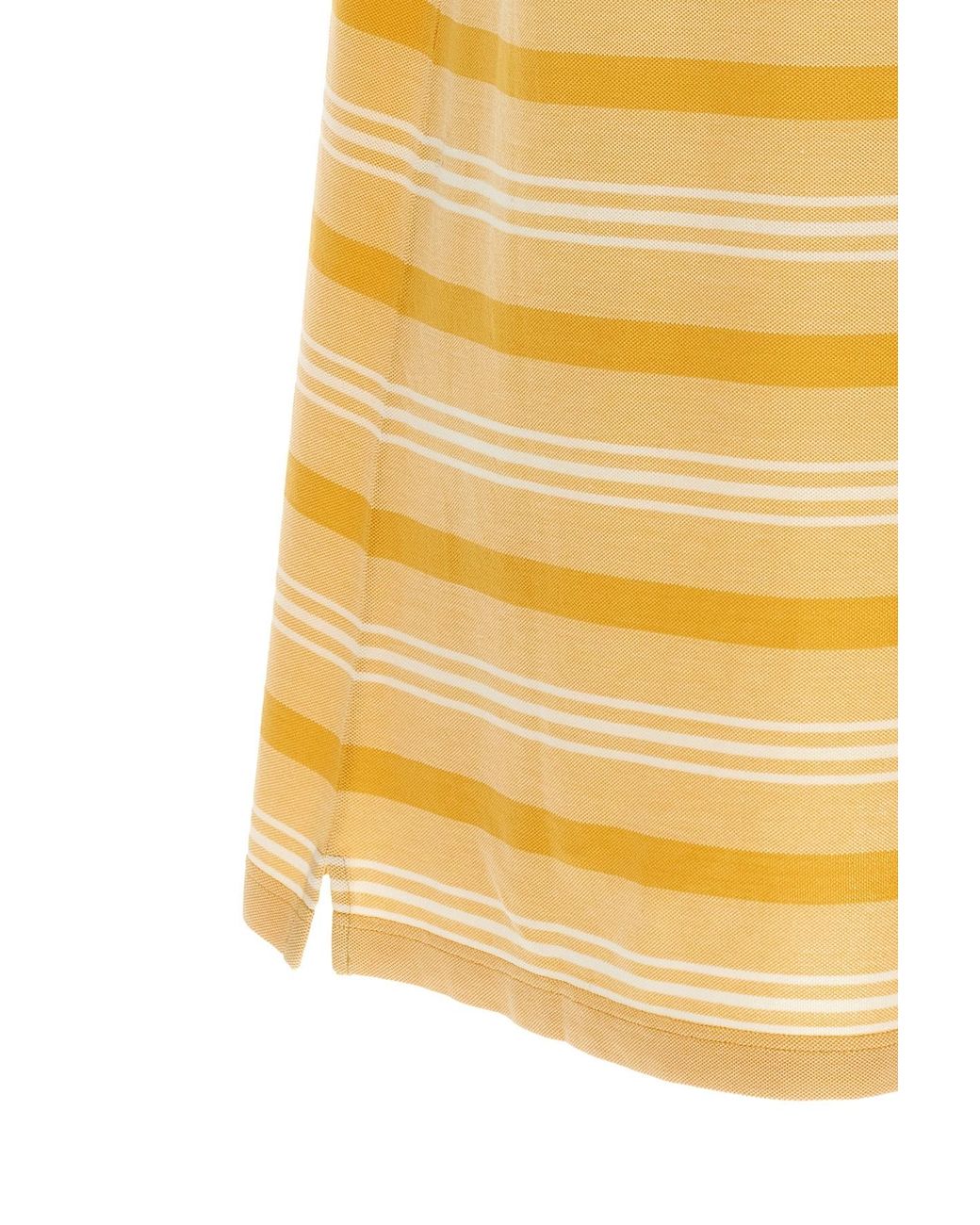 Prada Yellow Short-Sleeved Striped Dress