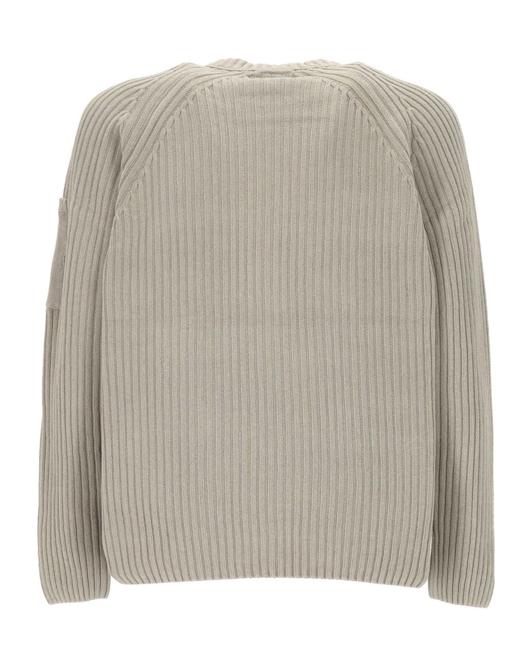 C P Company Gray Crew-Neck Long-Sleeve Knit Top for men