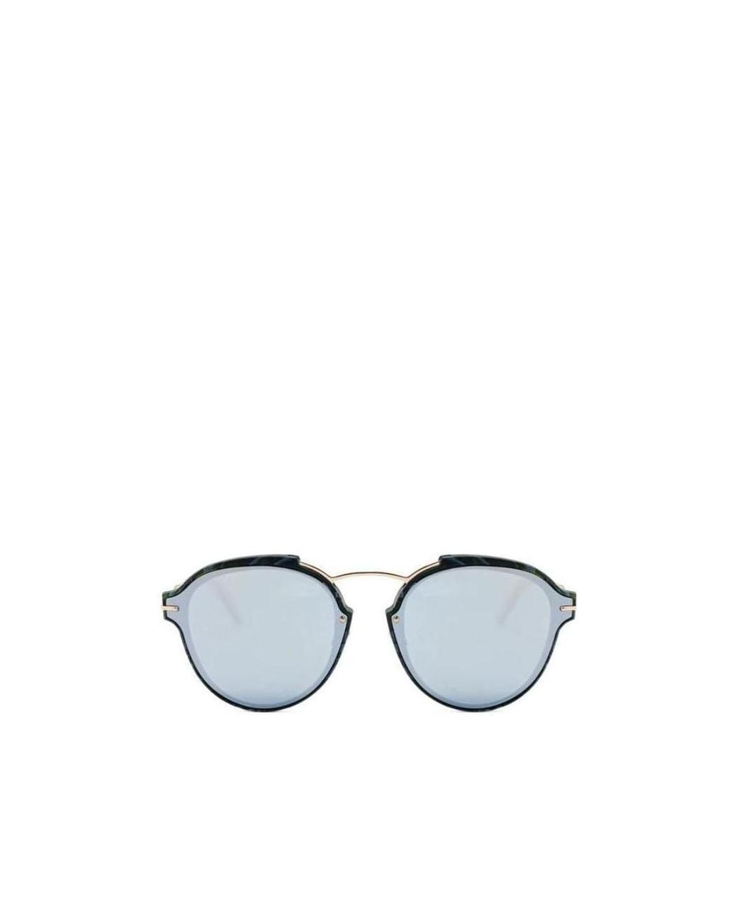 Dior White Round Sunglasses