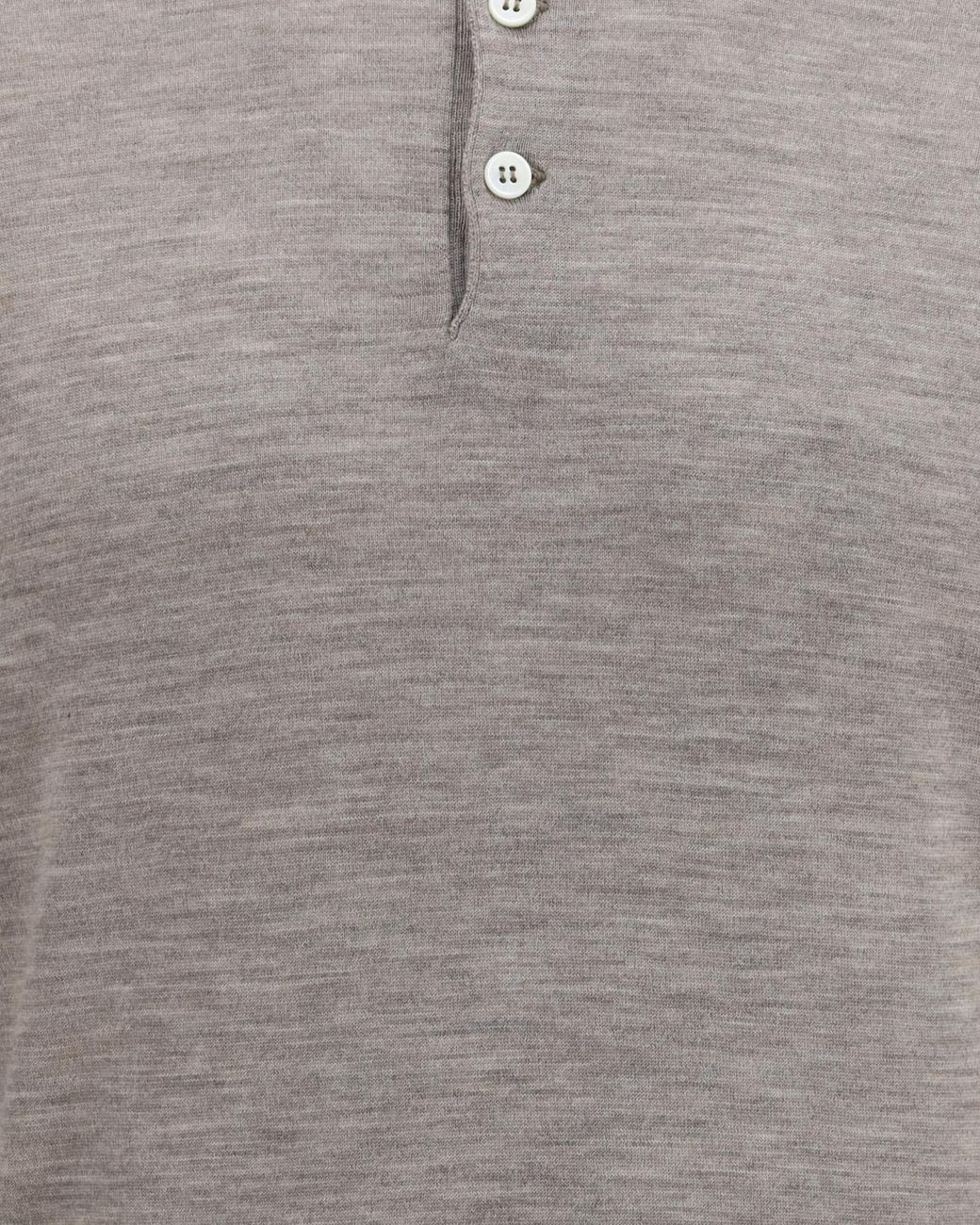 Brunello Cucinelli Gray Collared Long-Sleeved Knit Sweater for men
