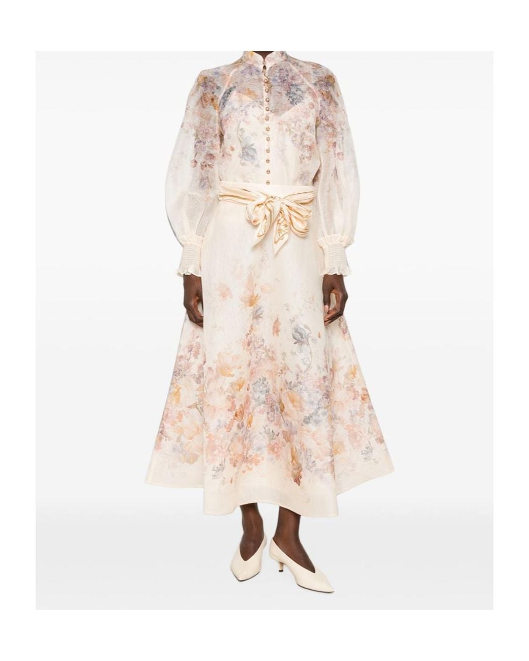 Zimmermann Pink Ascent Floral Printed Blouse