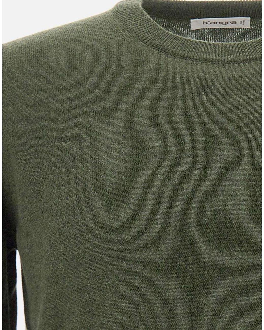 Kangra Cashmere Green Kangra Crewneck Knitted Jumper for men