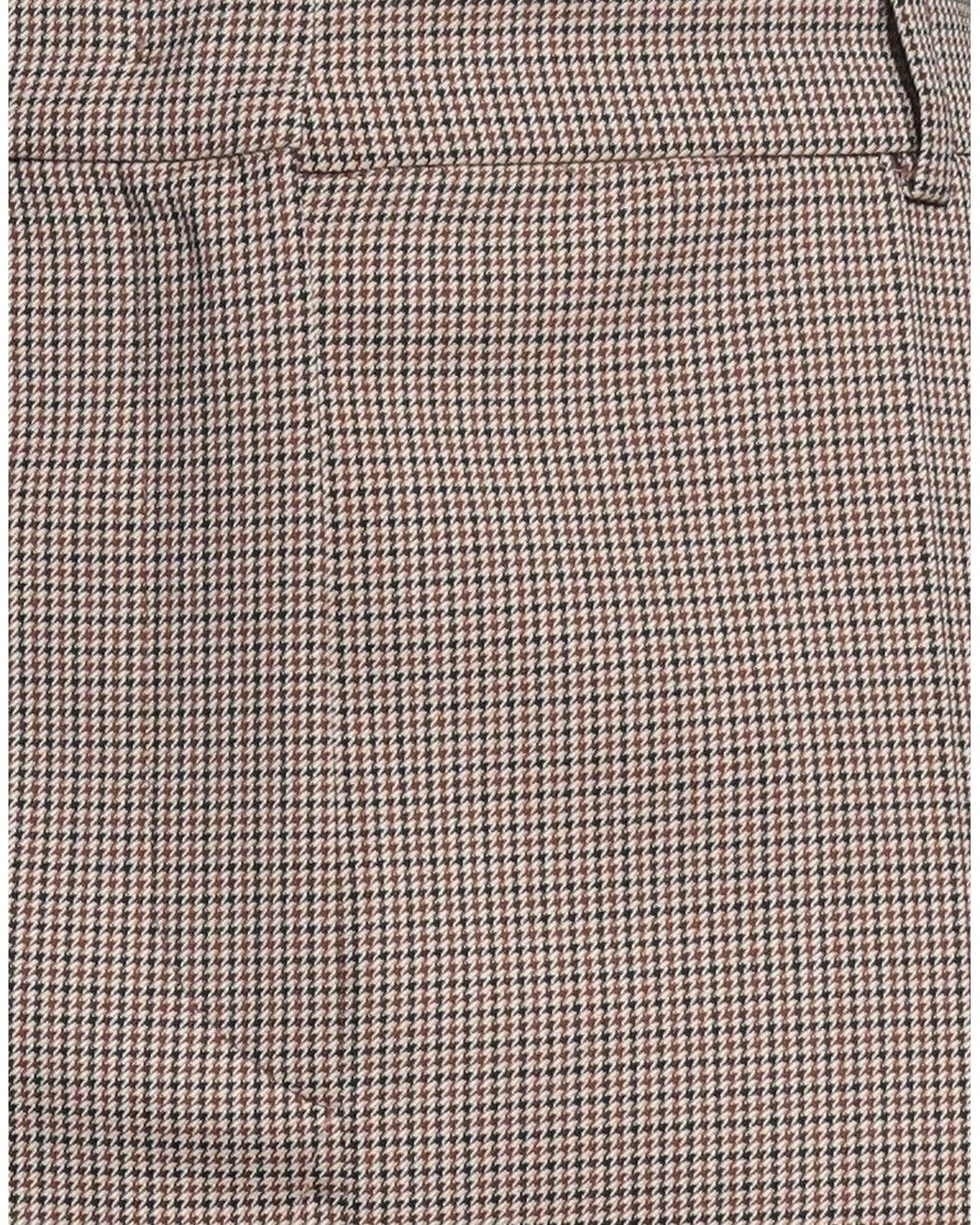 Sportmax Brown Houndstooth Pencil Skirt