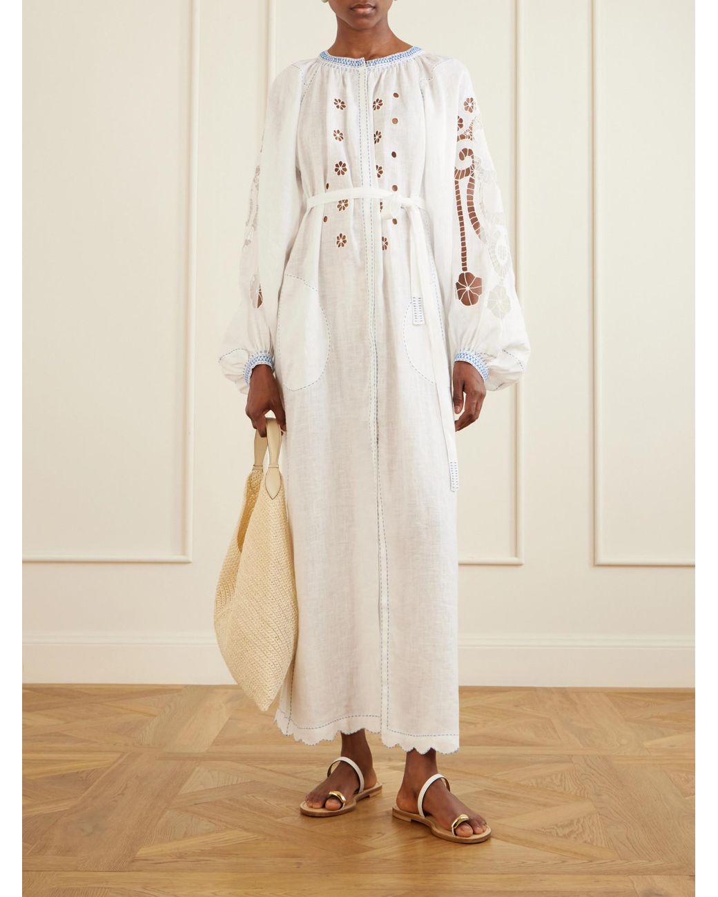 Vita Kin White Babylon Embroidered Cut-Out Dress
