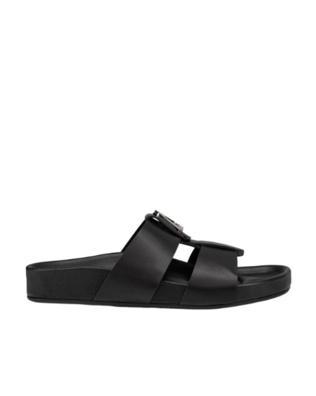 Christian Louboutin Dhabubizz Logo Plaque Sandals in Black 