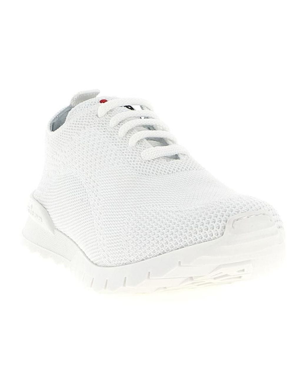 Kiton White Fits Lace-Up Sneakers for men