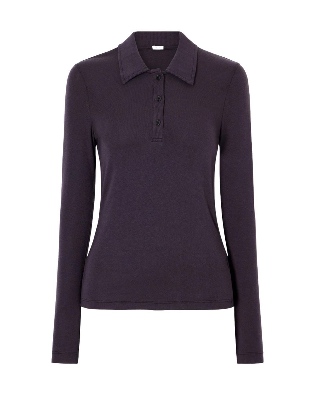 Agolde Blue Stretch-Lyocell Polo Shirt