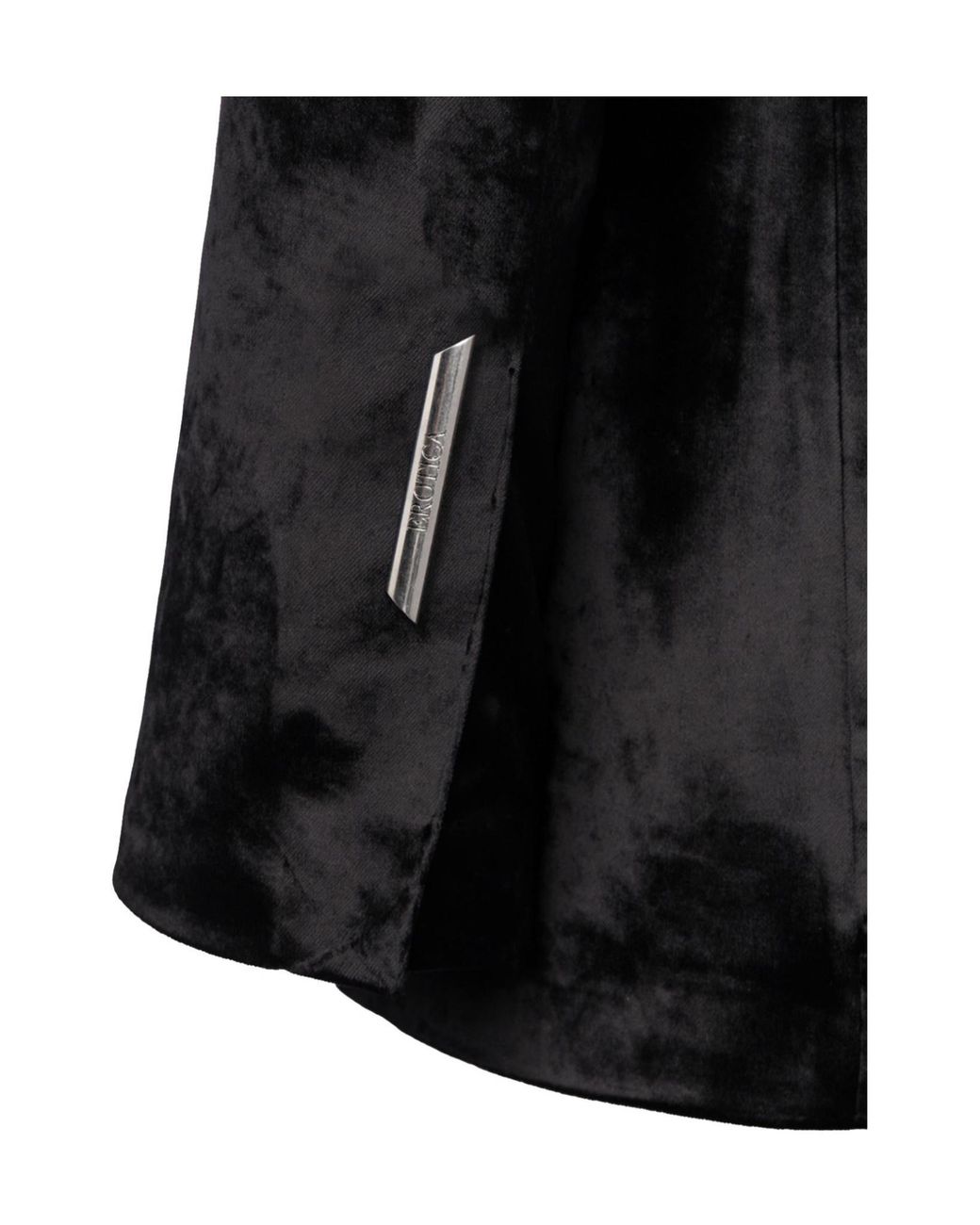 Dondup Black Velvet Peak-Lapel Blazer