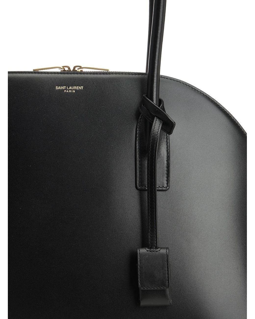 Saint Laurent Black Leather Bowling Shoulder Bag