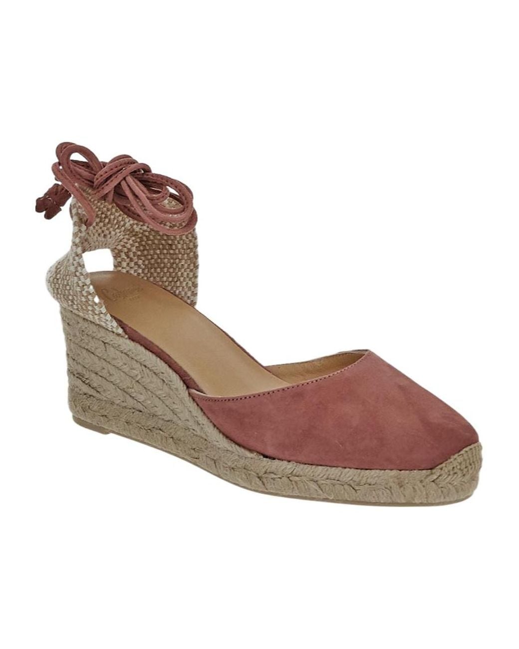 Castaner Brown Round-Toe Wedge Heels