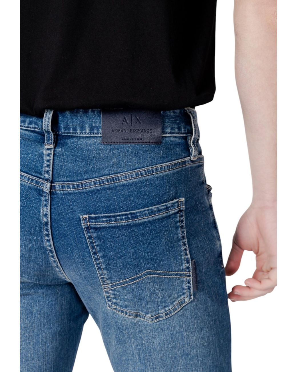 ARMANI EXCHANGE Blue Five-Pocket Jeans for men