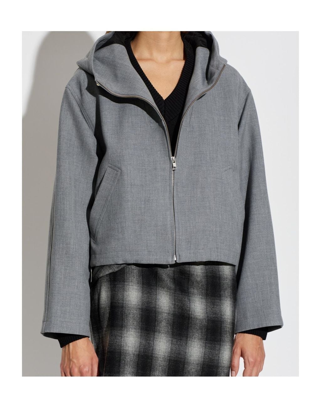 IRO Gray Long Sleeve Casual Jacket